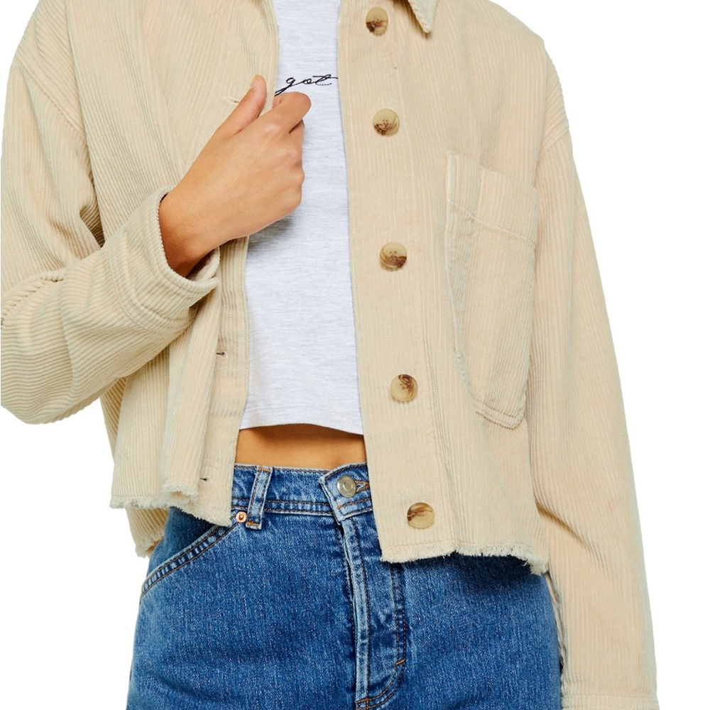 Topshop Tan Utility Jacket Relaxed Fit